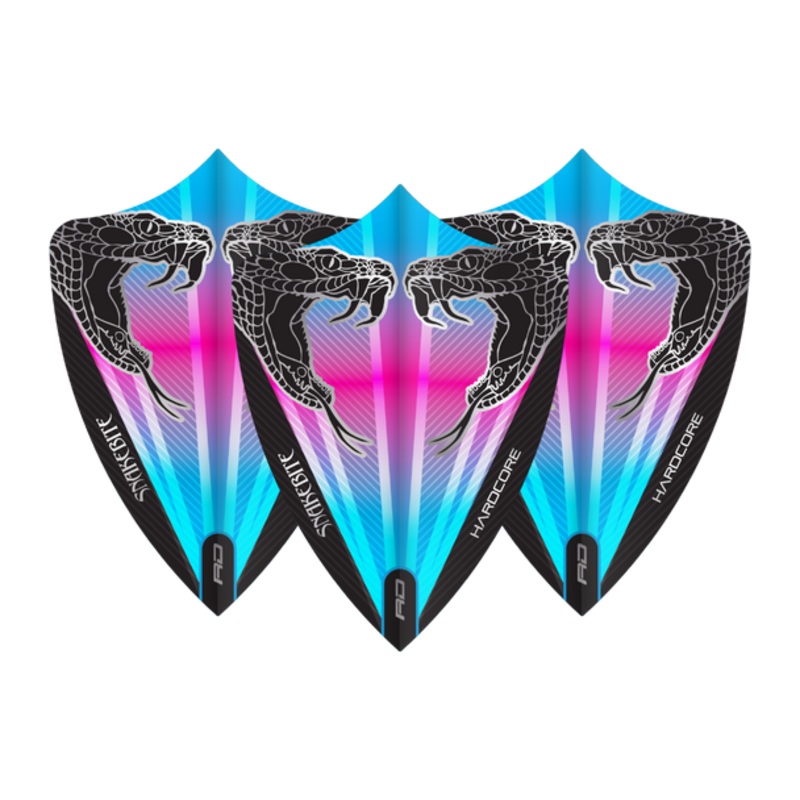 Red Dragon Players Extra Thick Hardcore Snakebite Pink & Blue Freestyle Flights