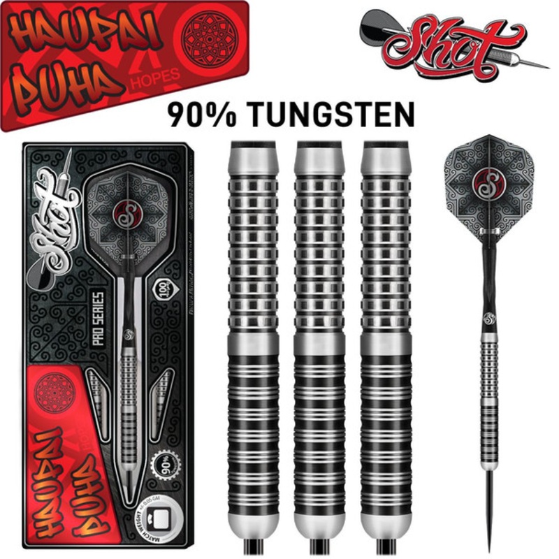 Shot Pro Series Haupai Puha Steel Tip Darts – 24g
