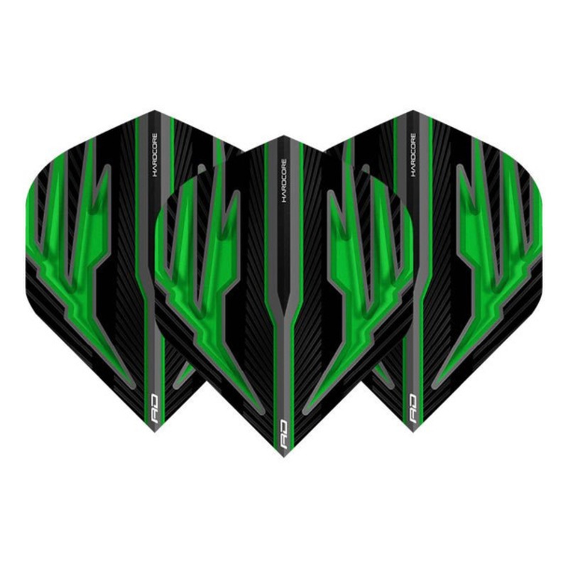 Red Dragon Hardcore Radical Black & Green Standard Flights