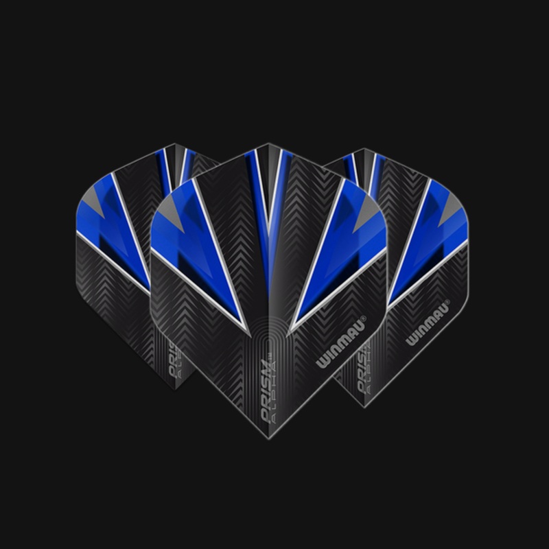 Winmau Prism Alpha Standard Flight – Black & Blue