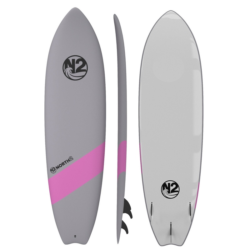6’8″ Roots Soft-top Surfboard – Pink