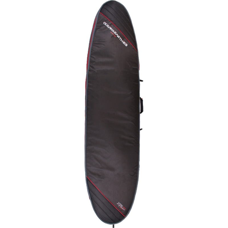 O&E AIRCON LONGBOARD COVER BK/RD/GREY