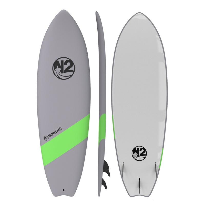 6′ Roots Soft-top Surfboard – Lime