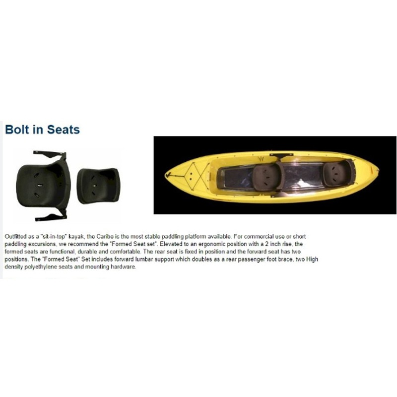 Formed Front and Rear seat set for Caribe kayak