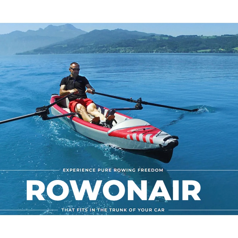 ROWonAIR Air Kayak 16  Inflatable Rowing Board System