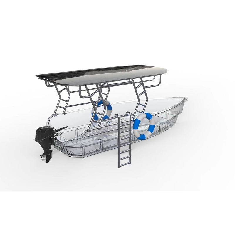 The Crystal Cruiser 12 Seat clear motor boat