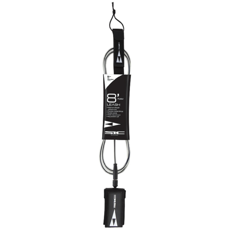 Surf leash 8′ black