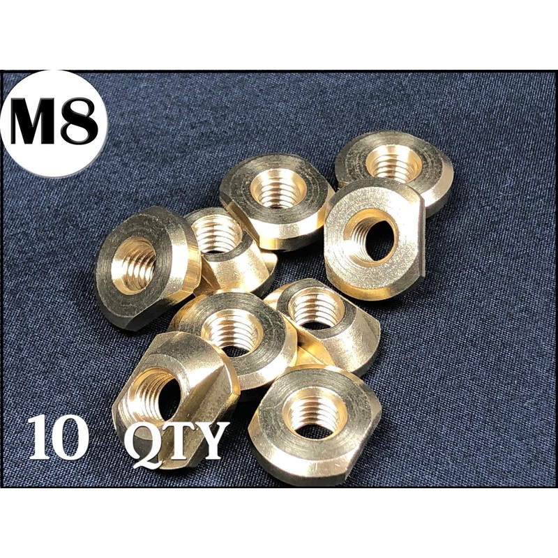 M8 Brass T-nuts Pack of 10