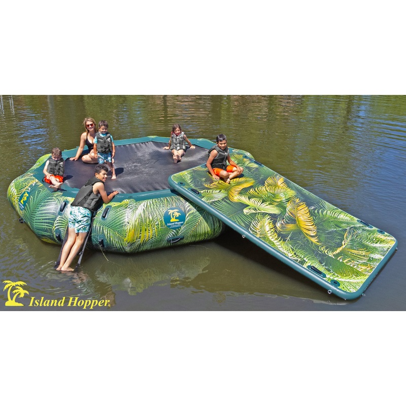 15 Water Bouncer Lakeside Water Park with 1 Lakeside Platform/Slide