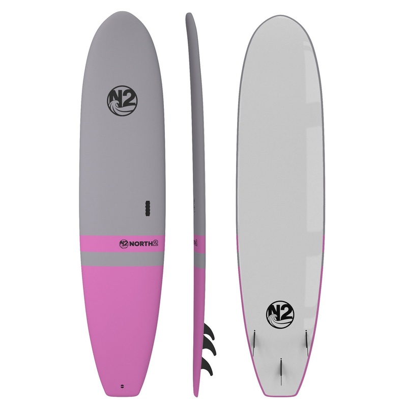 8’5″ Roots Soft-top Surfboard – Pink