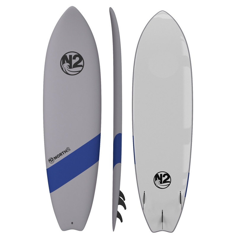 6’8″ Roots Soft-top Surfboard – Blue