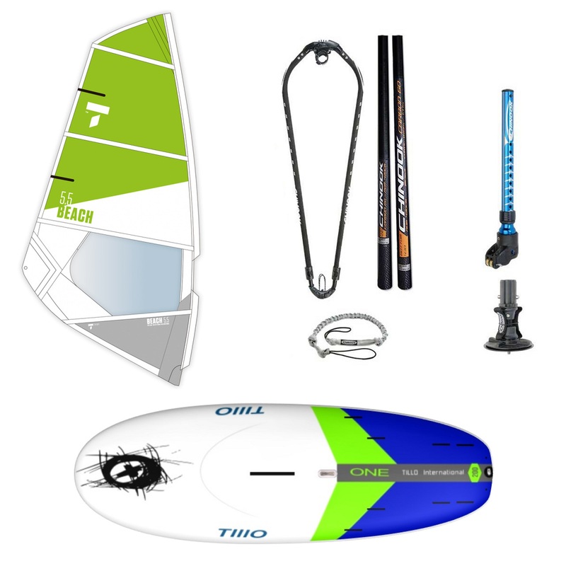 Go windsurf package Tillo One with BEACH Rig