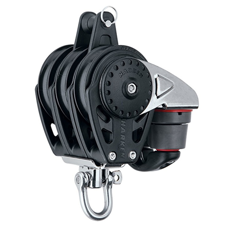 Harken 57mm Triple Carbo Block w/ Cam Cleat and Becket