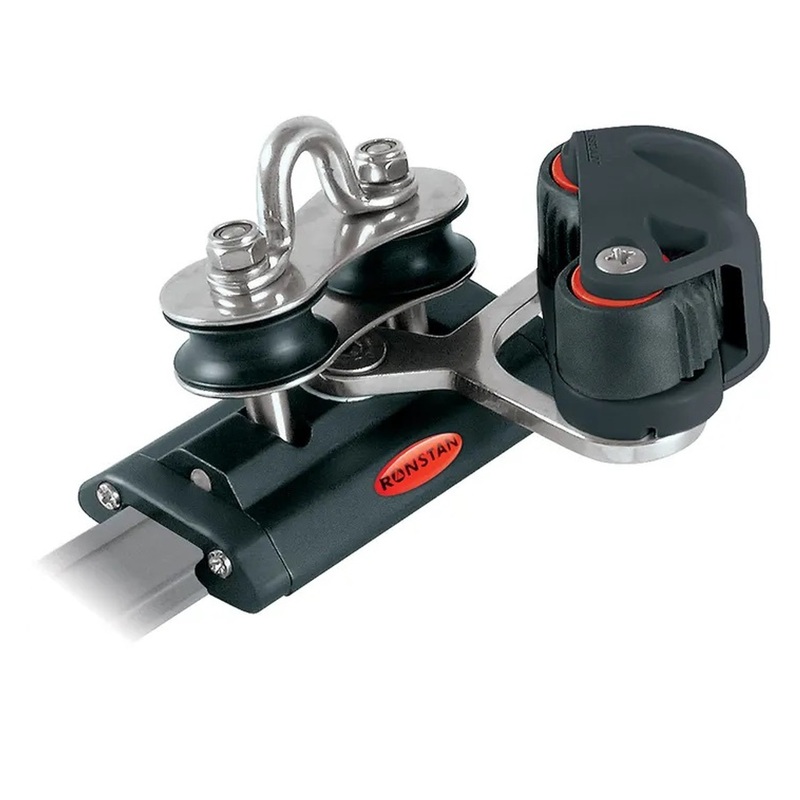 Ronstan Series 19 Traveller Car, 100mm, 2 Control Sheaves, 1 Cleat
