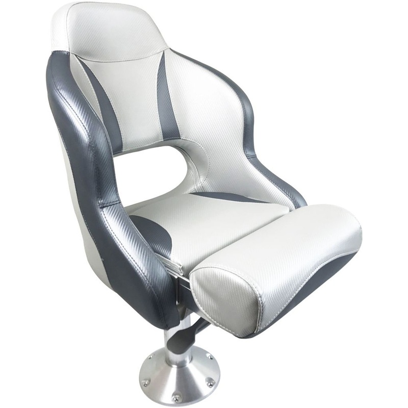 RWB ESM Admiral Flip-Up Helmsman Seat – Dark Grey & Light Grey