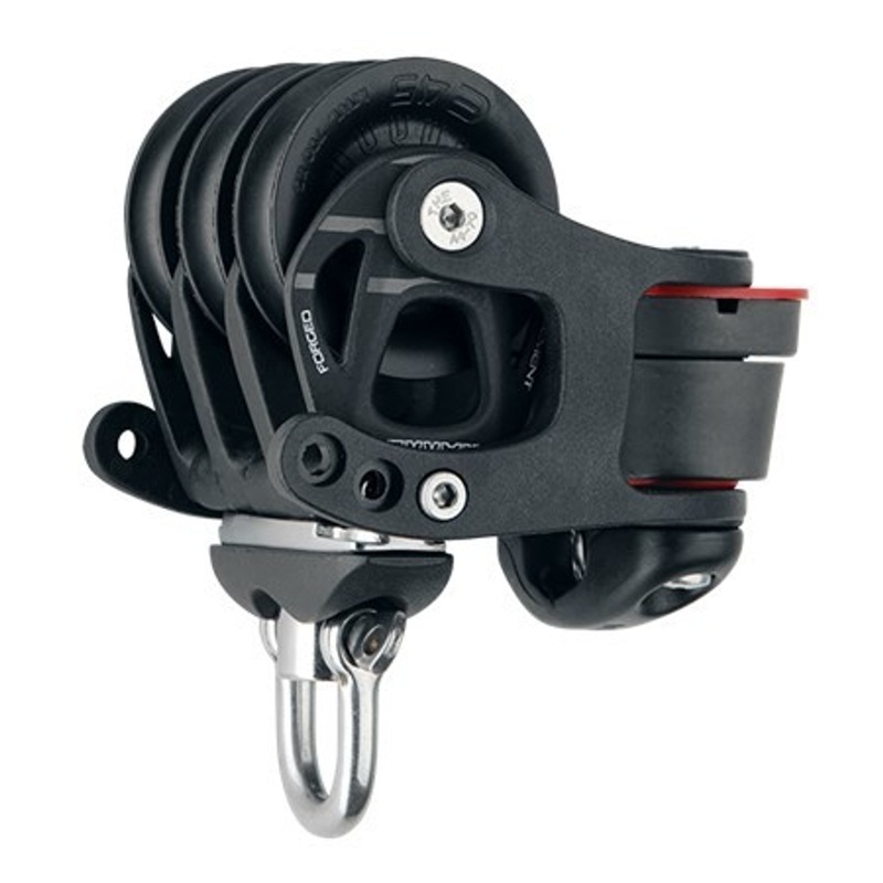 Harken 45mm Aluminum Element Triple Block – Swivel, Cam Cleat