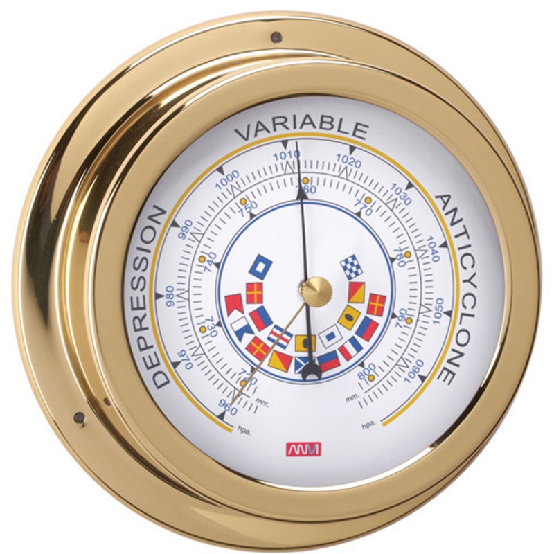 RWB Barometer Brass Code Flags 120mm