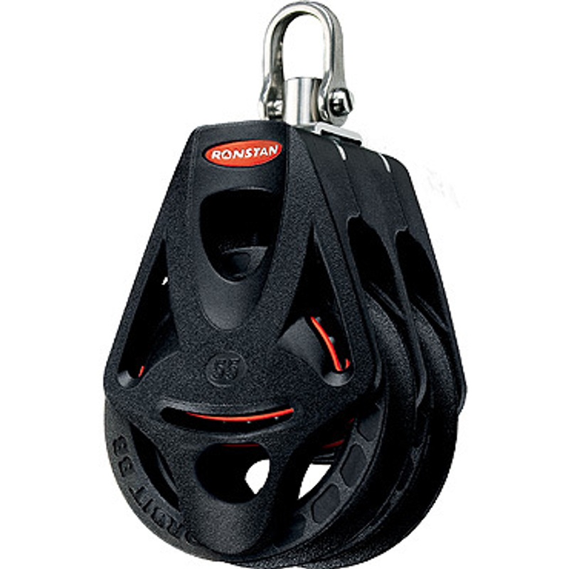 Ronstan Series 55 Ball Bearing Orbit Block, Double, Becket, Swivel