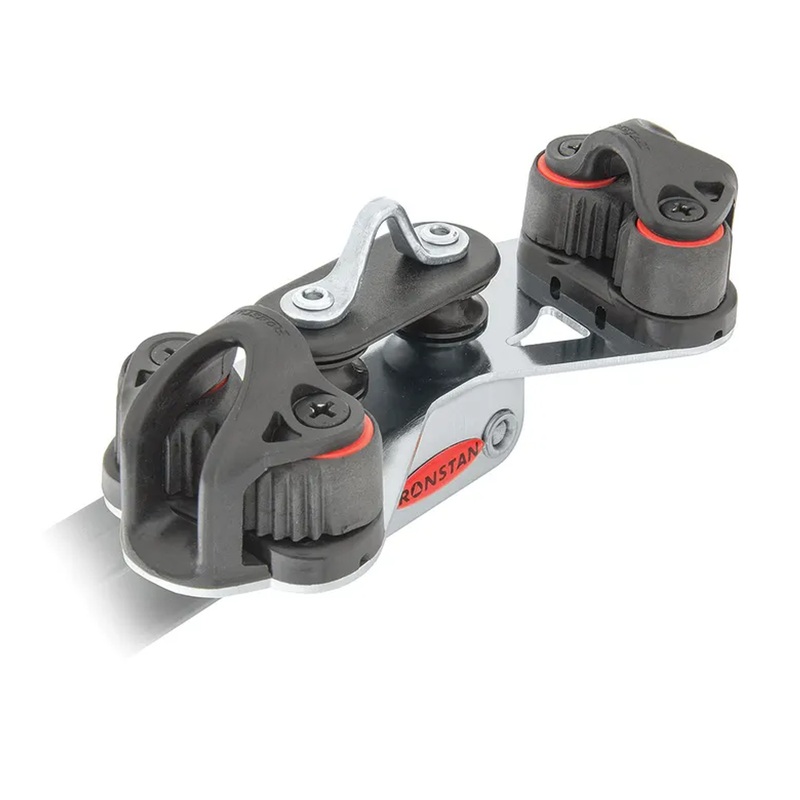 Ronstan Series 19 I-Beam Car, Single Control Sheaves, 2 Cleats