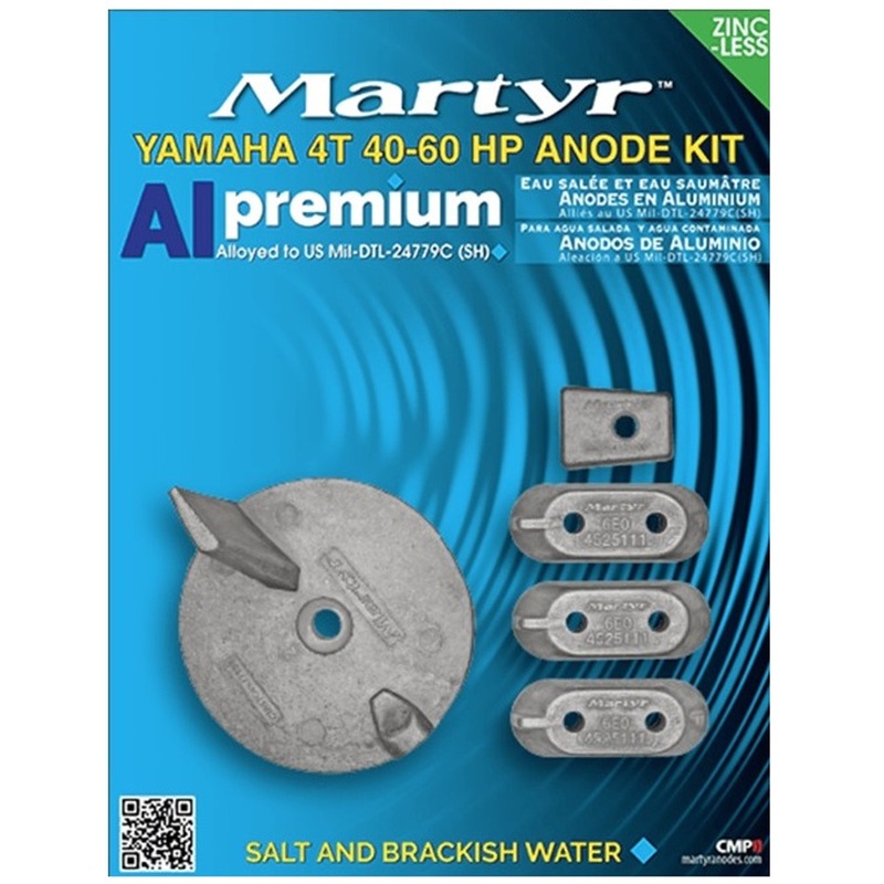 Martyr Yamaha 4 Stroke 40-60HP Outboard Anodes Kit
