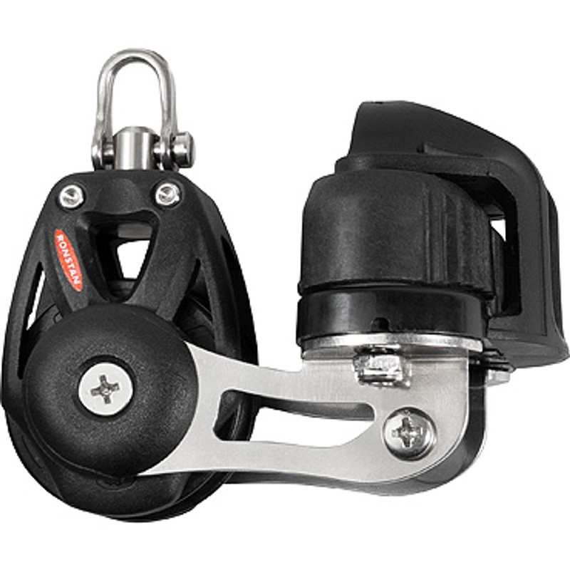 Ronstan Series 40 Orbit Block, Single Block, Adjustable Cleat, Swivel Shackle Head