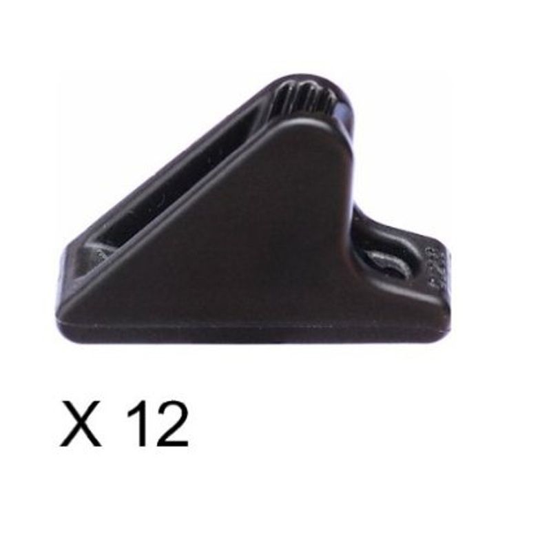 Clamcleat Mini Line-Lok Black (Pack of 12 Cleats)