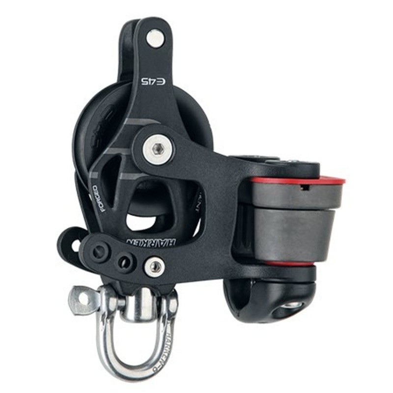 Harken 45mm Aluminum Element Block – Swivel, Becket, Cam Cleat