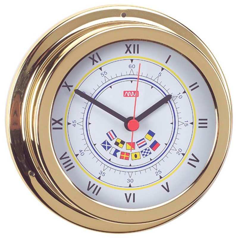RWB Clock Brass Code Flags 120mm