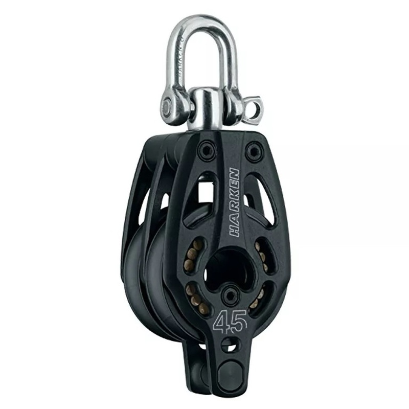 Harken 45 mm Aluminum Double Block – Swivel, Becket
