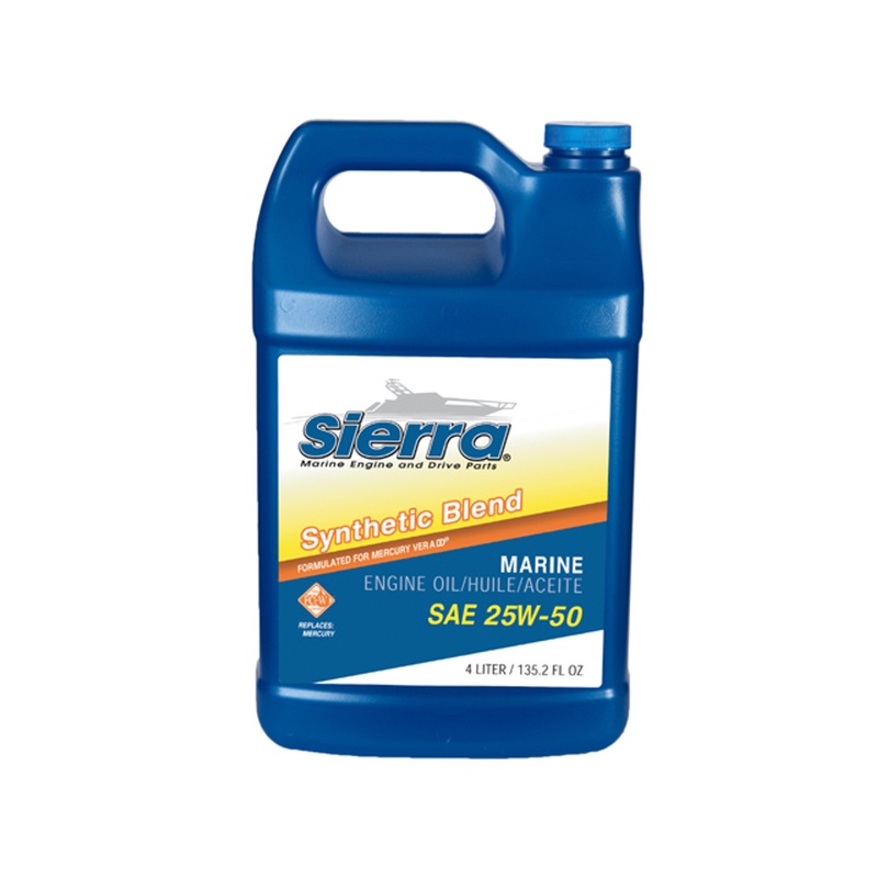 Sierra Synthetic Blend FC-W SAE 25W-50 Marine Engine Oil – Merc Verado 4L