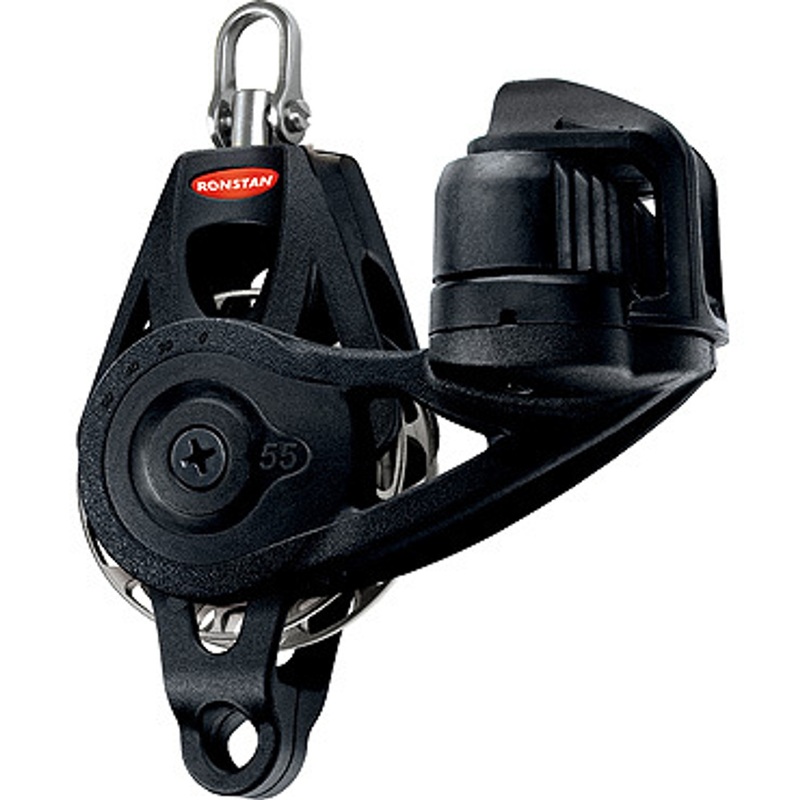 Ronstan Series 55 Ratchet Orbit Block, Single, Becket, Cleat, Swivel