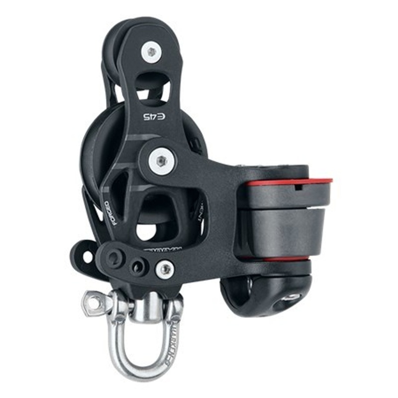 Harken 45mm Aluminum Element Fiddle Block – Swivel, Cam Cleat
