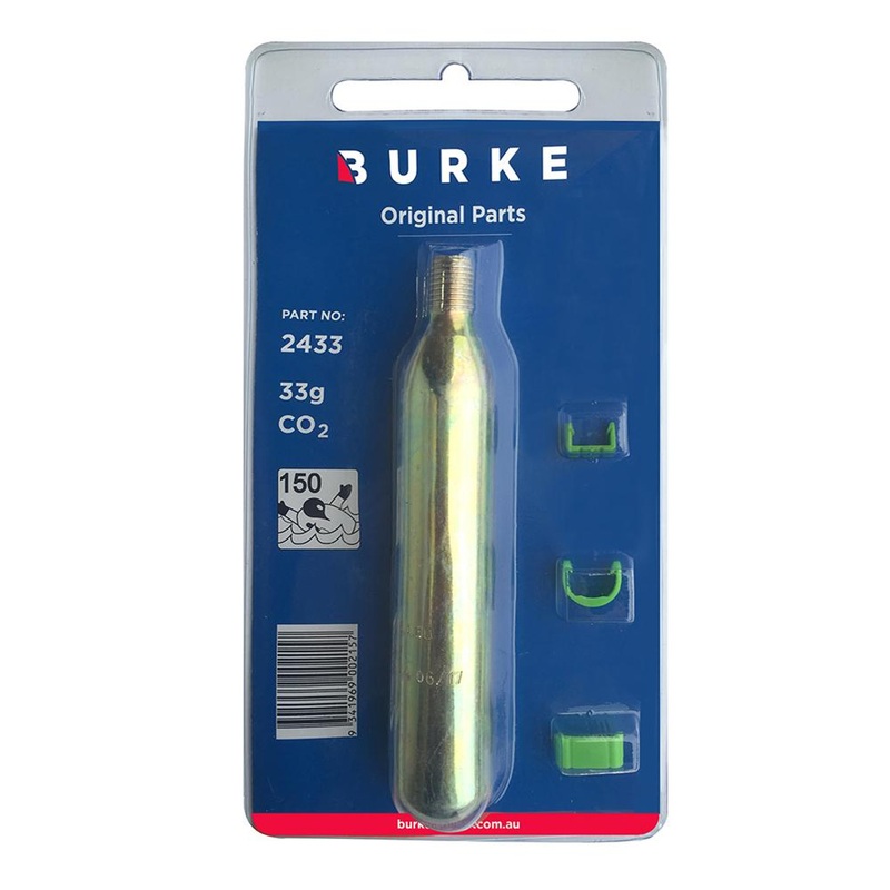 Burke PFD Recharge 33g CO2 Kit with clips