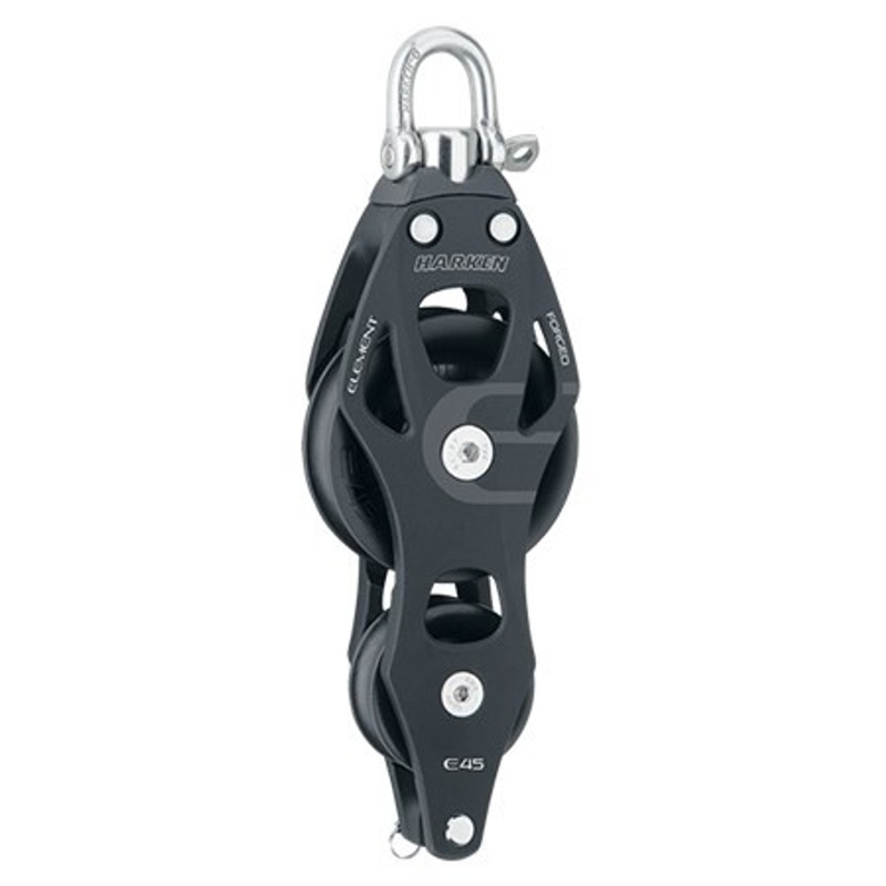 Harken 45mm Aluminum Element Fiddle Block – Swivel, Becket