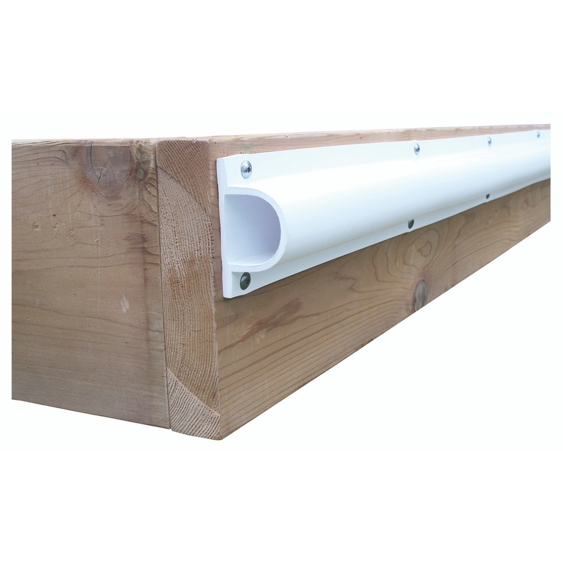 Dock Edge Heavy “D” Profile Edge Bumper – (3 x 8′) 24 ft, White