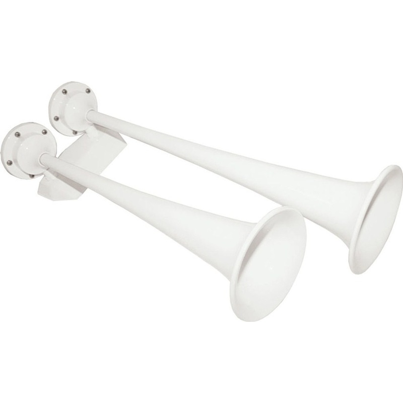 RWB Horn Air-Electric Dual Trumpet White 12v/24v