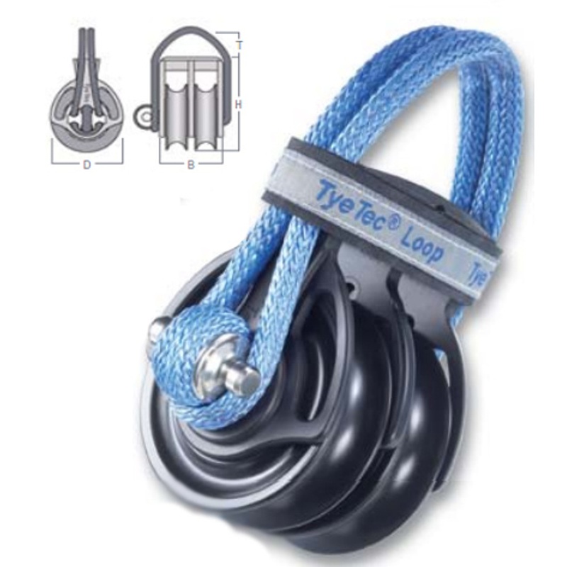 TyeTec Loop Block Series 2, Double Block, Code Blue, Short Loop