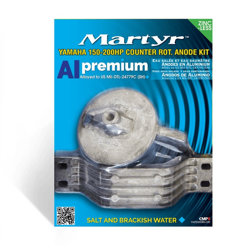 Martyr Yamaha 150-200HP Counter Rotation Anode Kit