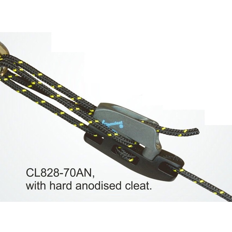 Clamcleat CL828-70AN Aero Cleat with Hard Anodised CL270AN Racing Micro with Becket [Pack of 10]