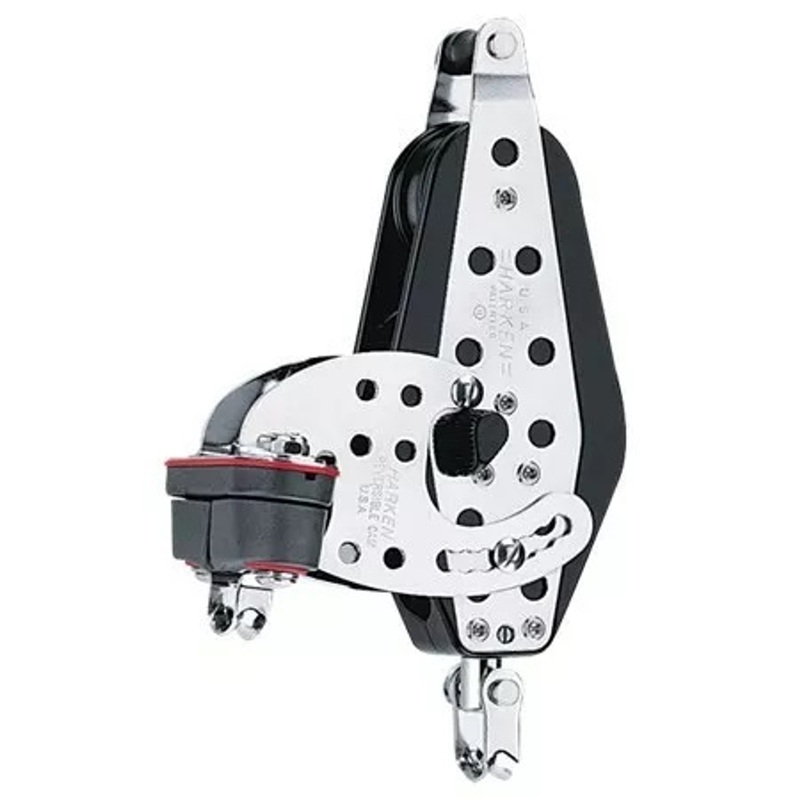 Harken 3.00″ Fiddle Hexaratchet Block – Swivel, Becket, Cam Cleat, Starboard