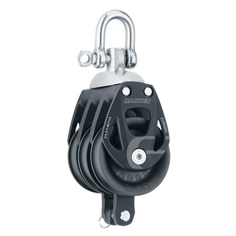 Harken 60mm Aluminum Element Triple Block – Swivel, Becket