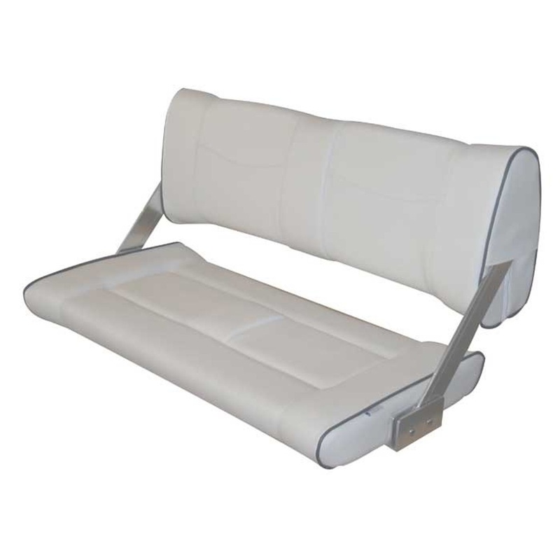 RWB ESM Double Flip-Back Seat – Light Grey with Blue Piping