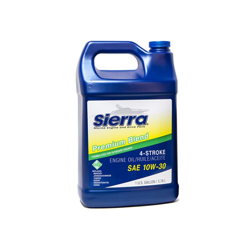 Sierra Premium Blend 10W-30 FC-W 4-Stroke Outboard Engine Oil – 3.78L (1 gallon)
