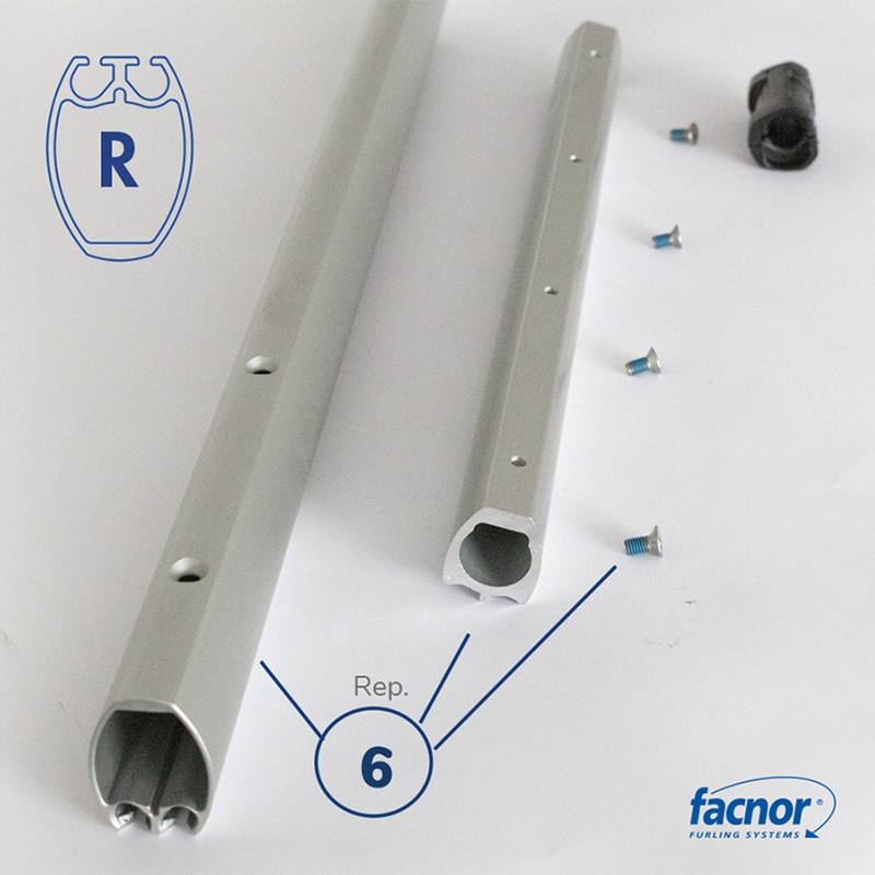 Facnor Foil Section R14 External 2-meter length for 6/7mm Forestay (Complete Kit)