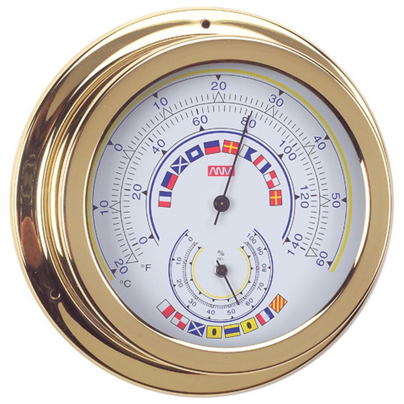 RWB Thermometer & Hygrometer Brass Code Flags 120mm