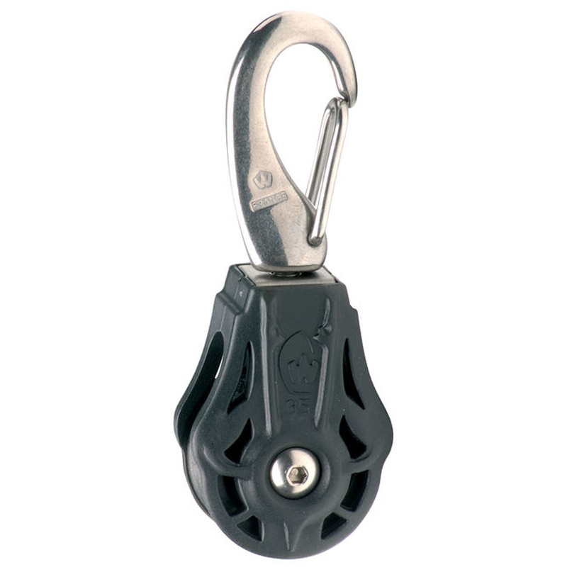 Wichard 35mm Plain Bearing Block Single Swivel Snap Hook