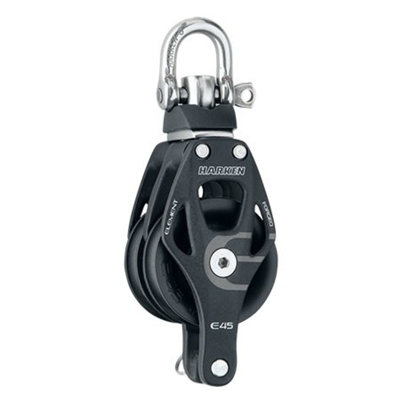 Harken 45mm Aluminum Element Double Block – Swivel, Becket
