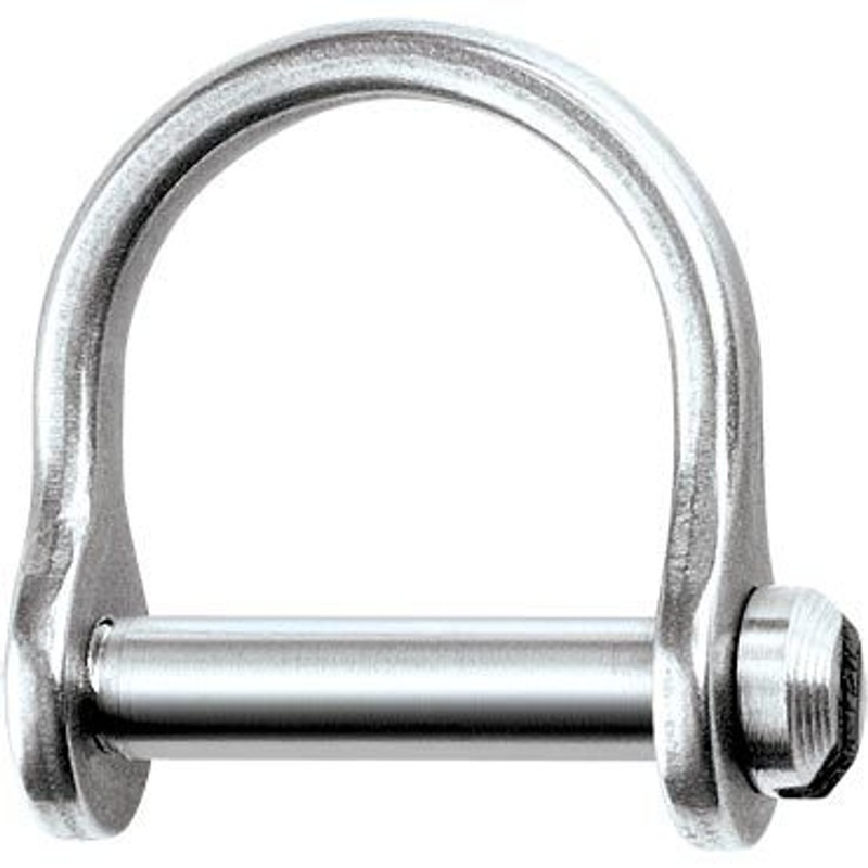 Ronstan Shackle, Wide Dee, Slotted Pin 1/8 inch, L:12mm, W:9mm [Pack of 10]