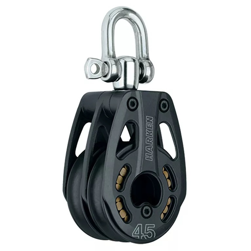 Harken 45 mm Aluminum Double Block – Swivel