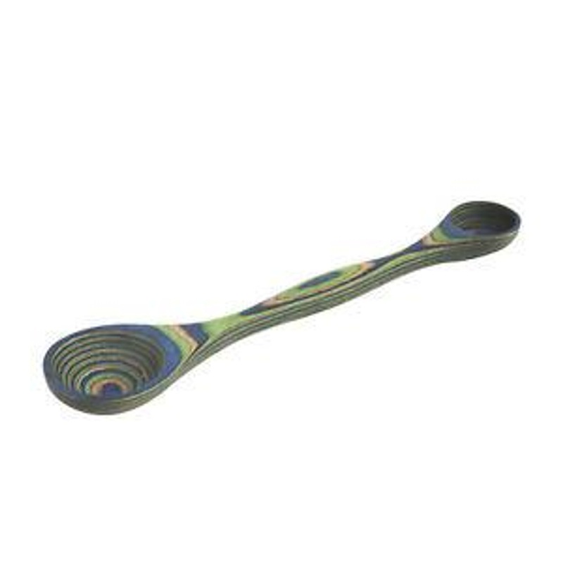 Island Bamboo Peacock Pakka Double Measure Spoon